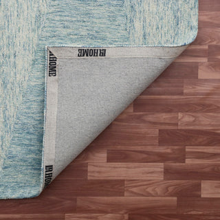 Estelle Modern Blue Abstract Hand-Tufted Wool Area Rug, 9' X 12'