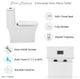 Concorde 1-Piece Square Toilet Dual Flush, Black Hardware 1.1/1.6 gpf