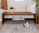 58" Solid Reclaimed Wood Entry Bench, Amber