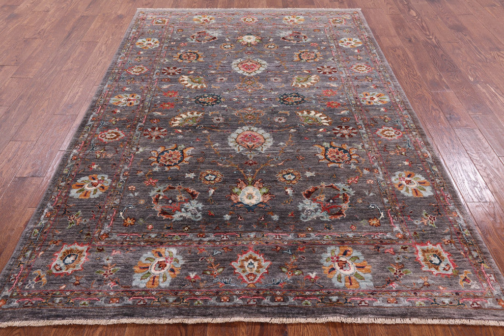 Hand-Knotted Persian Tabriz Wool Rug 5' 8" X 8' 1" Q5728