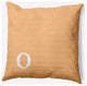 18" x 18" Modern Monogram Indoor/Outdoor Polyester Throw Pillow, Pale Gold
