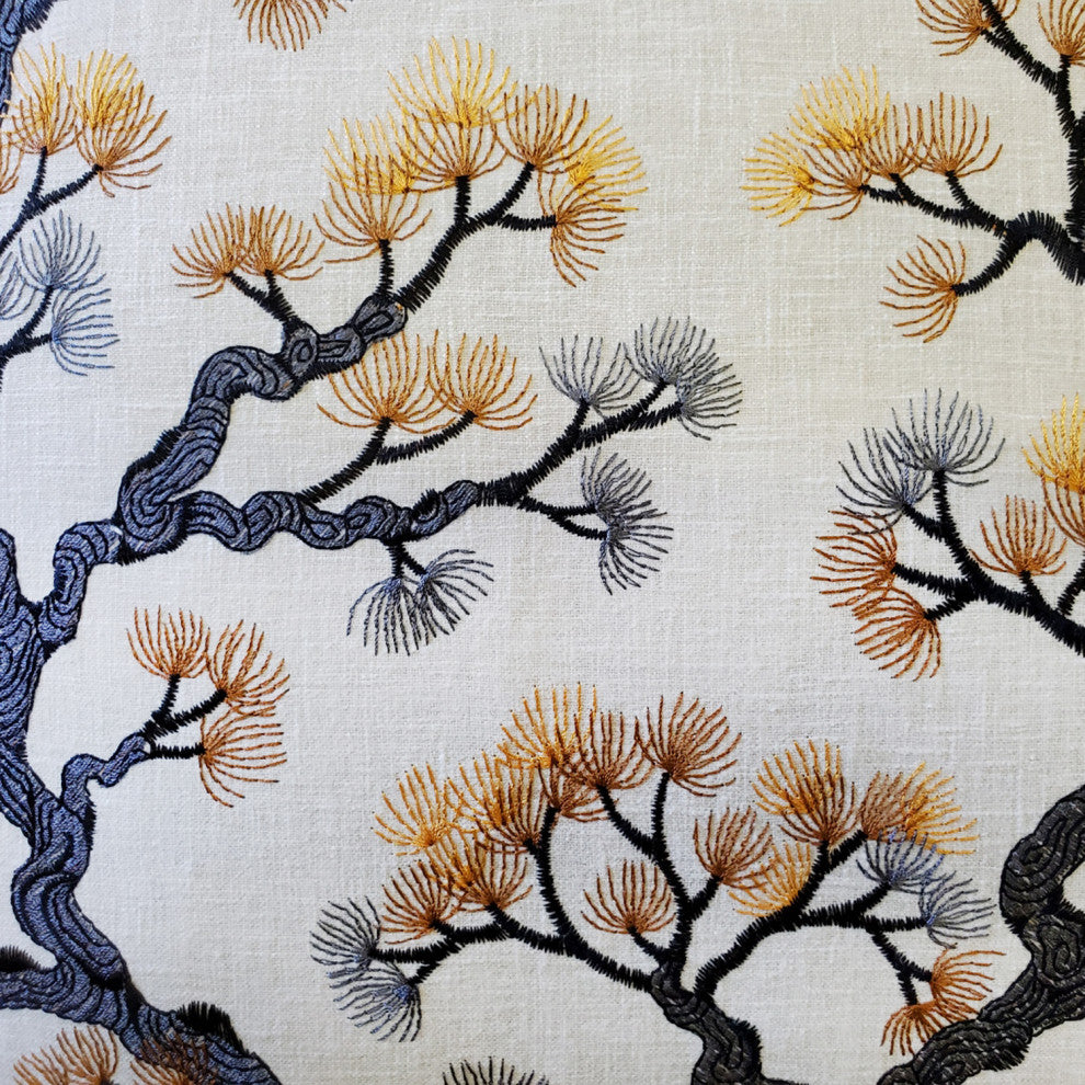 Bonsai Pine Onyx Amber Throw Pillow 19x19, with Polyfill Insert