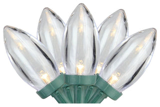 Set of 25 White LED C9 Christmas Lights