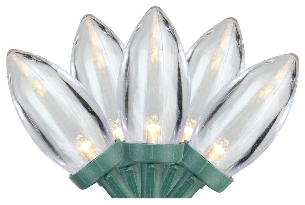 Set of 25 White LED C9 Christmas Lights