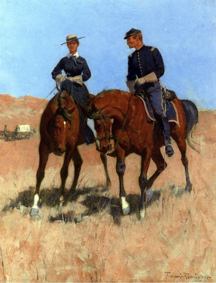 Frederic Remington Belle McKeever and Lt. Edgar Wheelock Gallery Wrapped Canvas