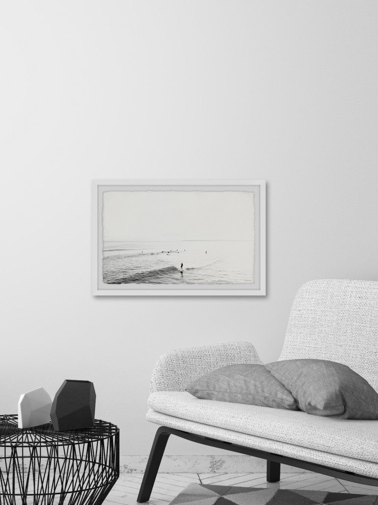 "Surfing Small Waves" Framed Painting Print, 12x8