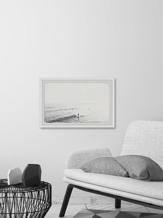 "Surfing Small Waves" Framed Painting Print, 12x8