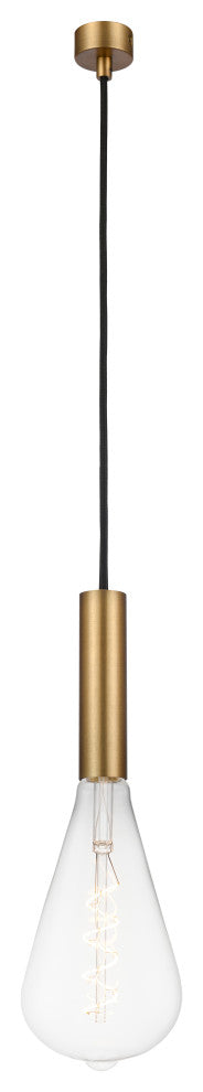 Edison Mini Pendant, Brushed Brass, 13"