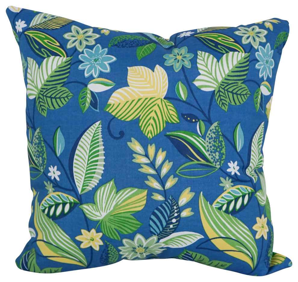 Outdoor Patterned 25" Jumbo Throw Pillows, Set of 2, Skyworks Caribbean