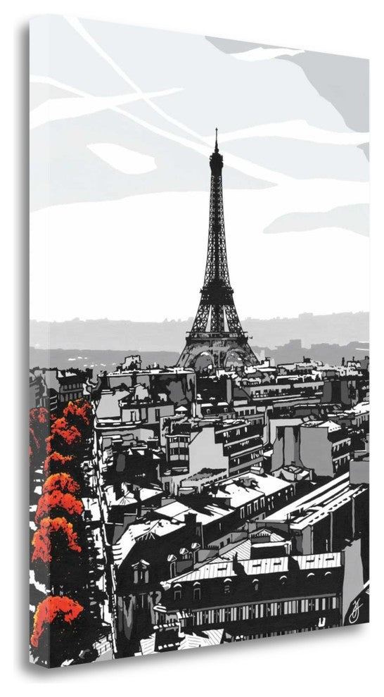 "Paris I" By Jo Fairbrother, Giclee Print on Gallery Wrap Canvas, Ready to Hang