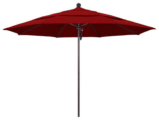 Fiberglass Umbrella Bronze, Jockey Red