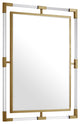 Ghost Mirror, Acrylic/Brushed Gold, Rectangular