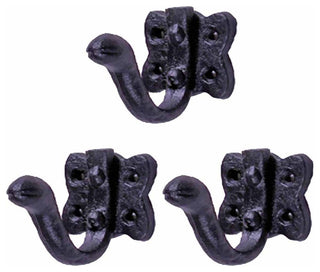 Cast Iron Coat Wall Hook Elephant Design set of 3 Renovators Supply