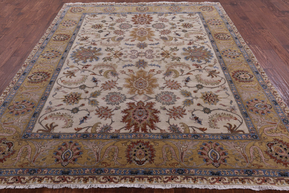 Persian Tabriz Hand Knotted Wool Rug 8' 1" X 9' 10" Q9023