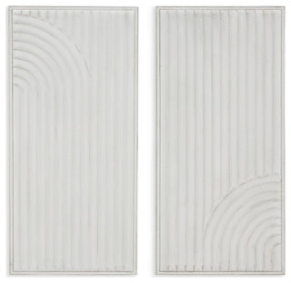 Saanvi Metal Wall Decor, White, Set of 2
