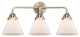 Large Cone Bath Vanity Light, Brushed Satin Nickel, Matte White, Matte White