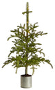 T3394 4.5 Pre-Lit Christmas Pine Artificial Tree in Decorative Planter