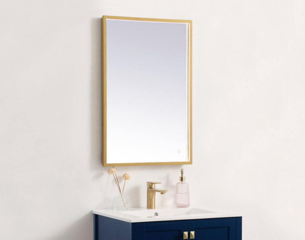 Modern Brass Led Mirror