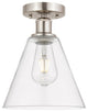 Innovations 616-1F-SN-GBC-82 1 Light Semi-Flush Mount, Brushed Satin Nickel