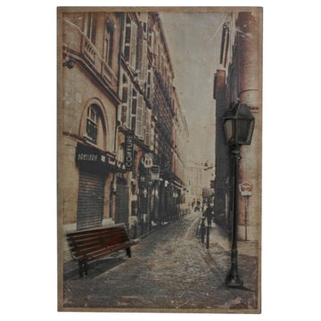 Sterling Industries Printed Image In Sepia Tones 36" x 24" Metal - Paris Street