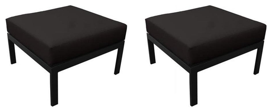 kathy ireland Madison Ave. Ottoman 2 Per Box in Black