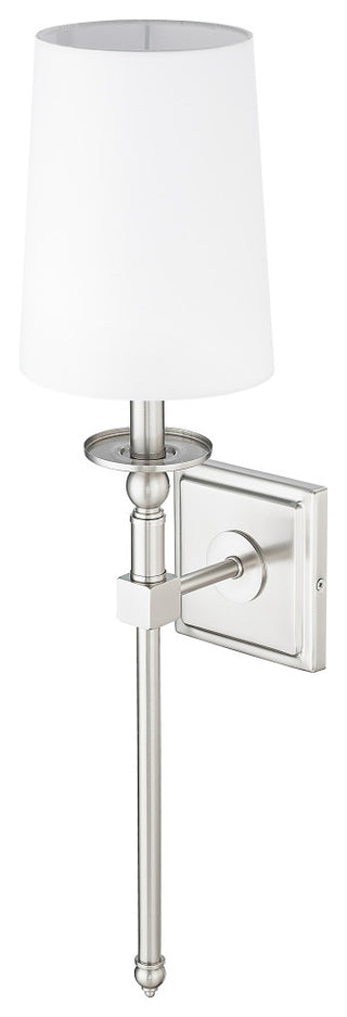 1 Light 6.5 in. Brushed Nickel Sconce