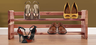 Two-Tier Aromatic Cedar Shoe Rack