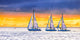 Sailboat Sunset 3, Canvas Giclee, 20"x10"