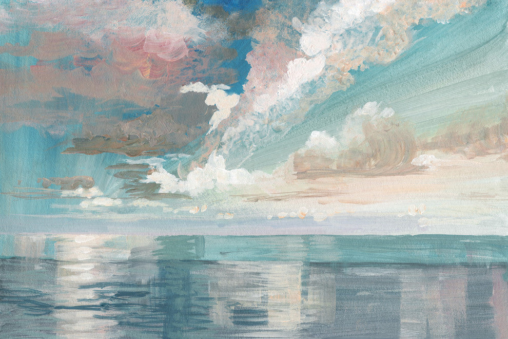 "Pastel Sky" Painting Print on Wrapped Canvas, 24"x16"