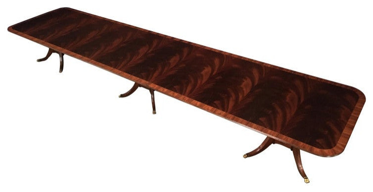Large Mahogany 20' Banquet Dining Table by Leighton Hall