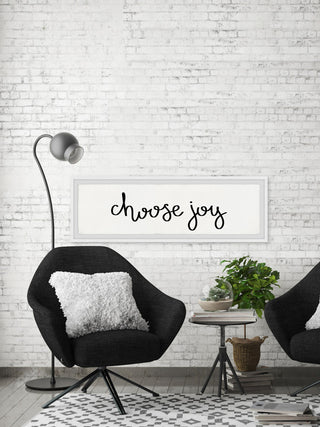 "Choose Joy" Framed Painting Print, 45x15
