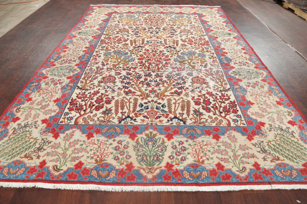 Consigned, Vintage Oriental Traditional Handmade Persian Area Rug, Beige, 8x11
