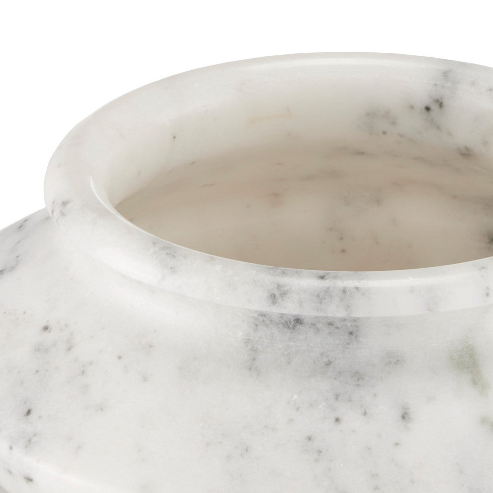 Punto Small White Marble Bowl