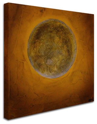 'Moon on Yellow' Canvas Art by Nicole Dietz
