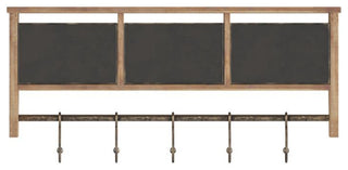 Daly Wall Mounted 24"Solid Pine Wood Coat Rack, Rustic Brown