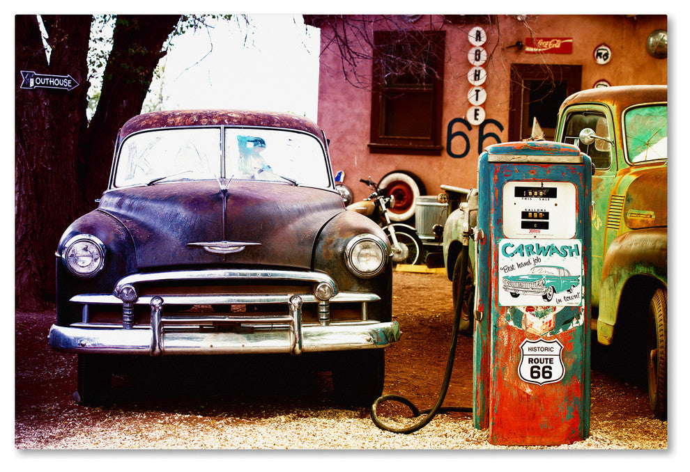Philippe Hugonnard ''Gas Station Route 66'' Canvas Art, 12x19