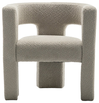 28" Wide Boucle Upholstered Square Armchair, Oatmeal
