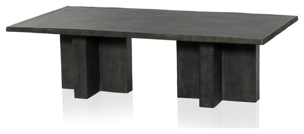 Terrell Outdoor Coffee Table-Aged Grey