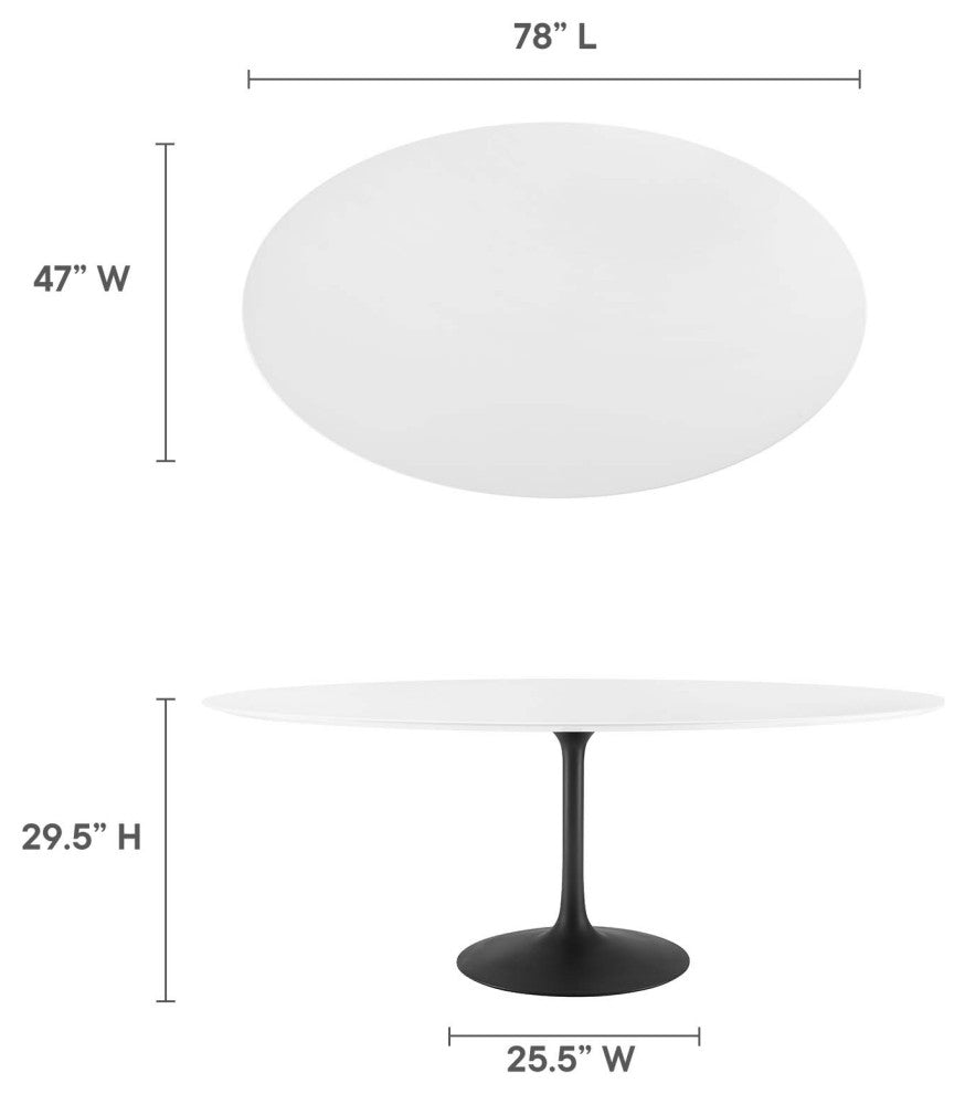 Lippa 78" Oval Wood Dining Table