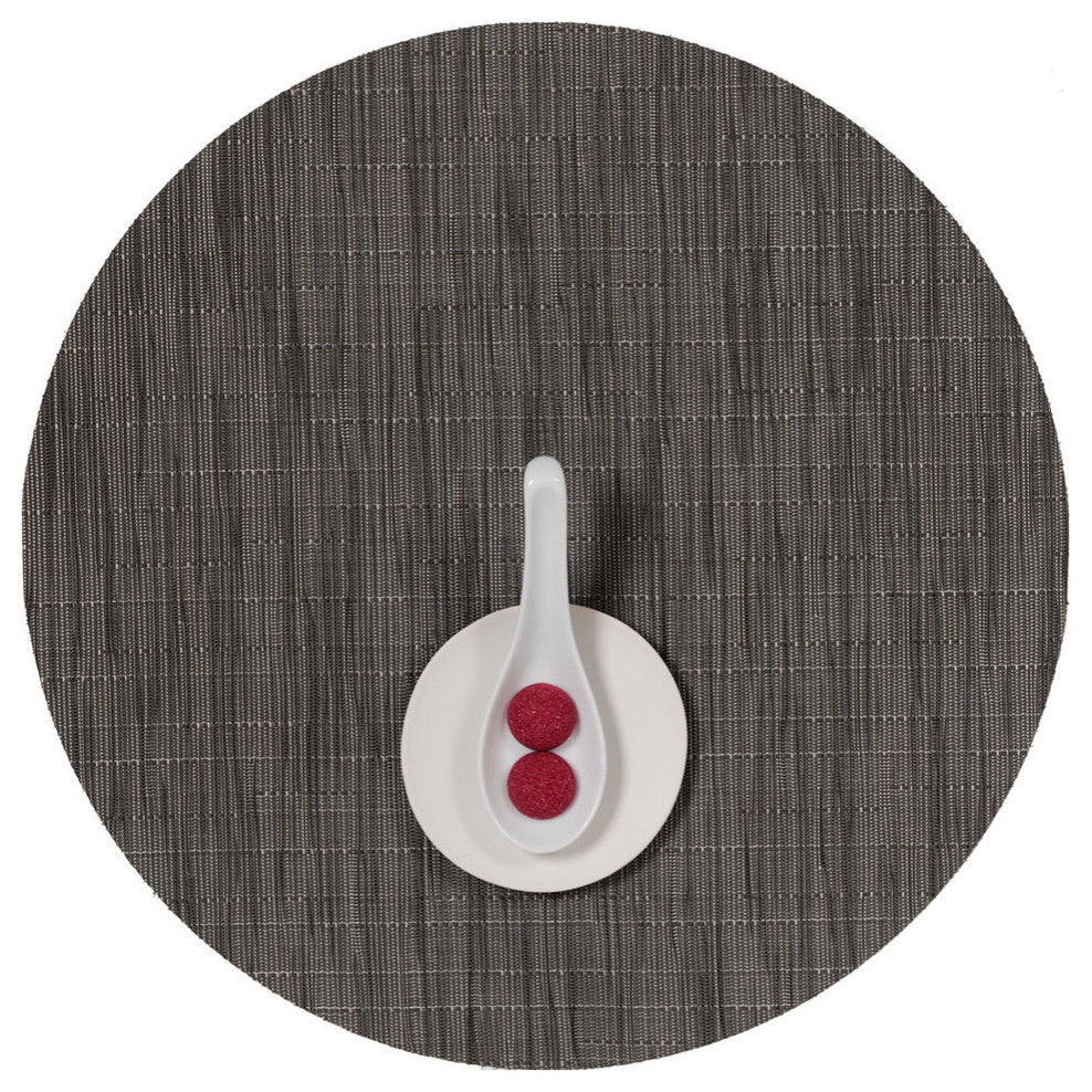 Bamboo Table Mat Round, Gray Flnl