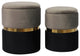 Gigi Grey Velvet Storage Ottomans, Set of 2