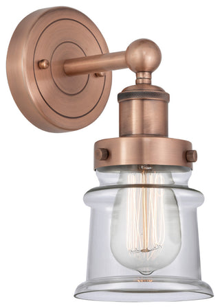 Canton 1-Light 5" Sconce, Antique Copper Finish, Clear Shade