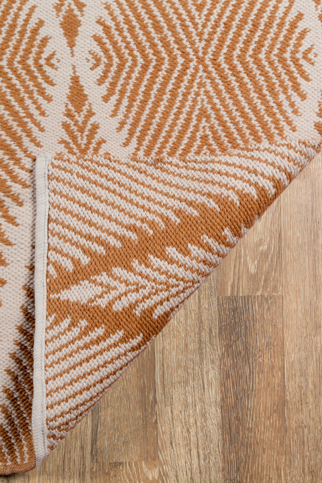 Erin Gates by Momeni River Beacon Indoor Outdoor Hand Woven Rug, Orange, 8'6"x11