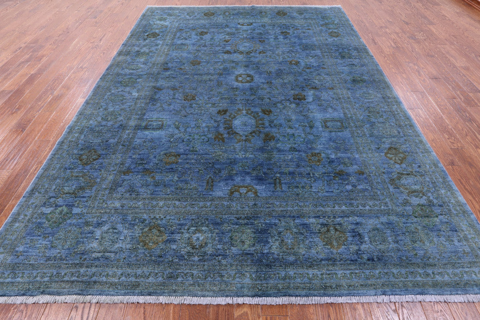 Handmade Full Pile Overdyed Wool Rug 9' 1" X 12' 0" - WR1421