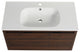 36" Plywood Wall Mounted Bath Vanity Set, Integrated Resin Sink