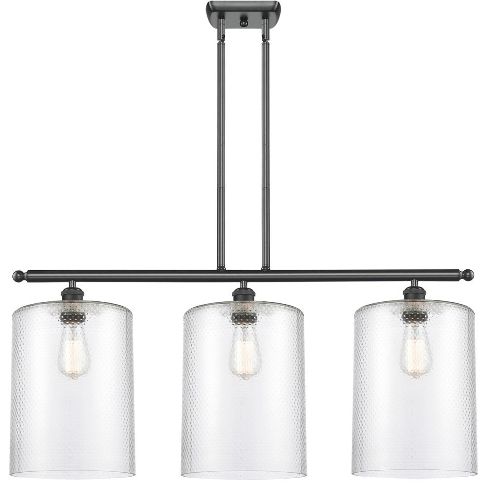 Innovations 516-3I-BK-G112-L 3 Light 36" Island Light, Matte Black