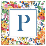 Wildflower Monogram - P 12x12 Canvas Wall Art