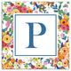 Wildflower Monogram - P 12x12 Canvas Wall Art