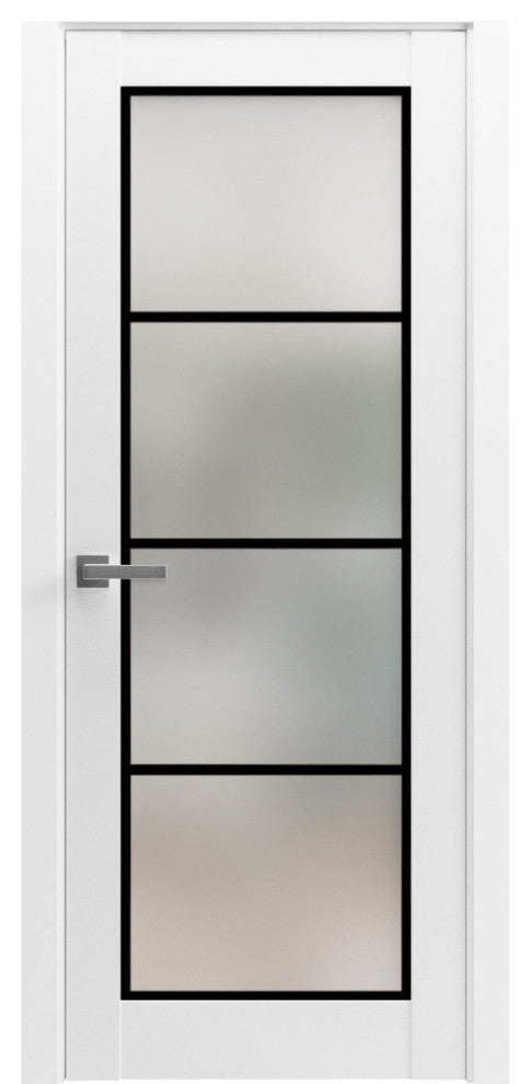 Solid French Door 30 x 80 | Planum 2132 White Silk| Bathroom