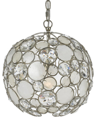 Palla 1-Light Mini Chandelier, Antique Silver Finish